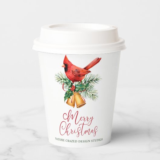 Kerst van kardinaal bedrijf papieren bekers (Voorkant)
