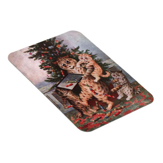 Kerst van katten door Louis Wain Magneet (Rechterzijde)