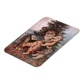 Kerst van katten door Louis Wain Magneet (Linkerzijde)
