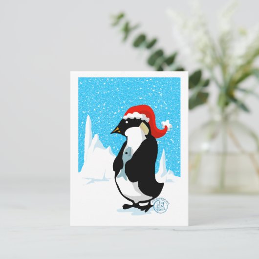 Kerst van keizer Penguin Feestdagenkaart (Staand voorkant)