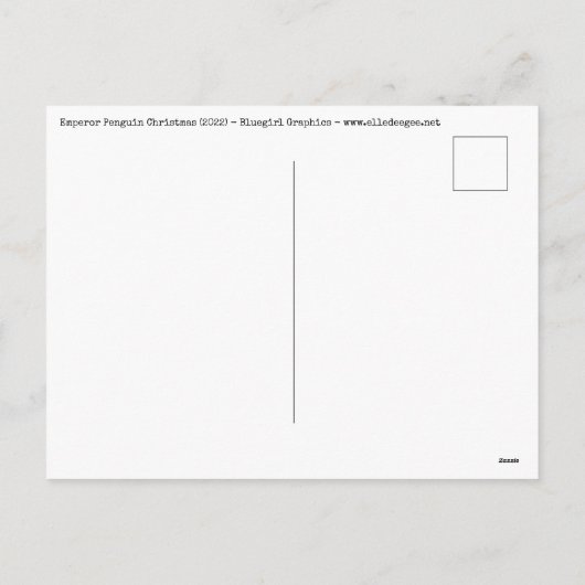Kerst van keizer Penguin Feestdagenkaart (Achterkant)