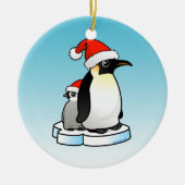 Kerst van keizer Penguin Keramisch Ornament (Voorkant)