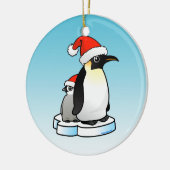 Kerst van keizer Penguin Keramisch Ornament (Links)