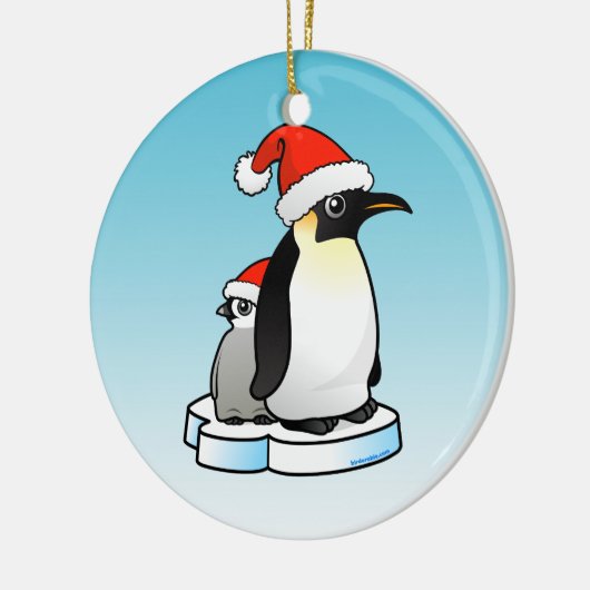Kerst van keizer Penguin Keramisch Ornament (Links)