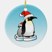 Kerst van keizer Penguin Keramisch Ornament (Achterkant)