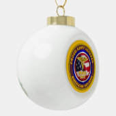 Kerst van kerst in het kerkhof keramische bal ornament (Links)