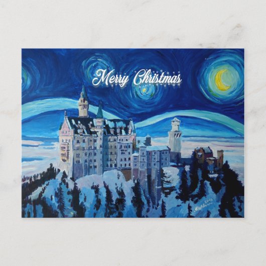 Kerst van kerst: winterwonderkasteel briefkaart (Voorkant)
