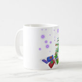 kerst van kikkervis koffiemok (Voorkant links)
