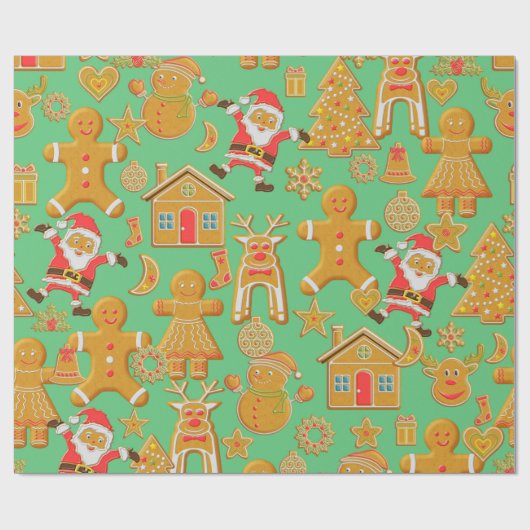 Kerst van koekjes cadeaupapier (Vlak)