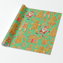 Kerst van koekjes cadeaupapier