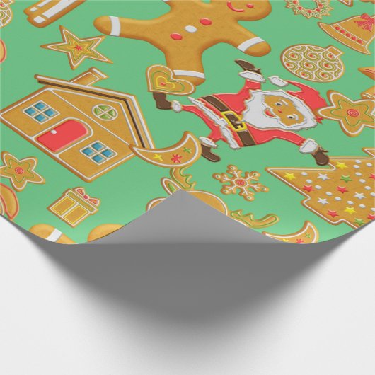 Kerst van koekjes cadeaupapier (Hoek)