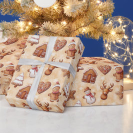 Kerst van koekjes cadeaupapier