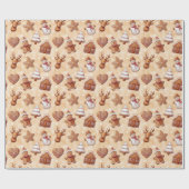 Kerst van koekjes cadeaupapier (Vlak)