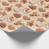 Kerst van koekjes cadeaupapier (Hoek)