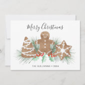 Kerst van koekjes feestdagenkaart (Voorkant)