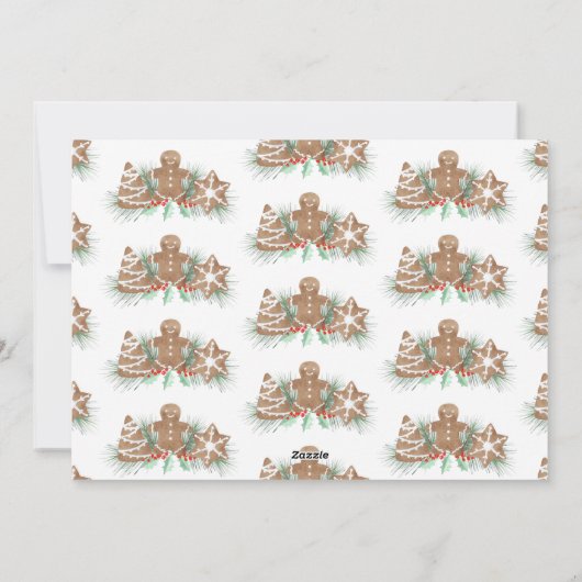 Kerst van koekjes feestdagenkaart (Achterkant)