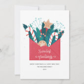 Kerst van koekjes feestdagenkaart (Voorkant)