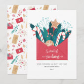 Kerst van koekjes feestdagenkaart (Voorkant / Achterkant)