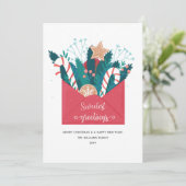 Kerst van koekjes feestdagenkaart (Staand voorkant)