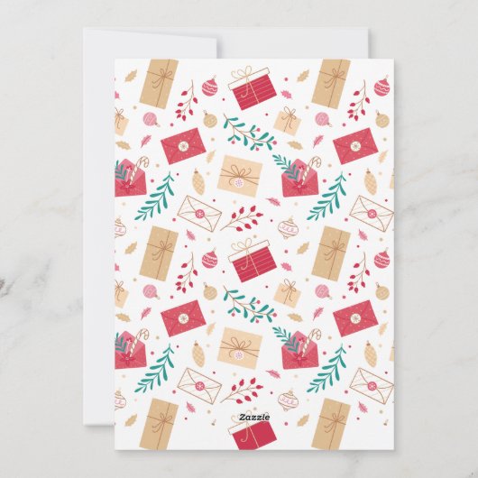 Kerst van koekjes feestdagenkaart (Achterkant)