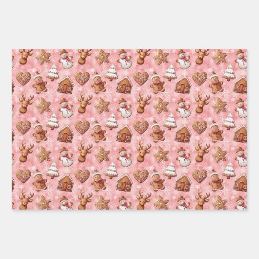 Kerst van koekjes inpakpapier vel (Voorkant 2)