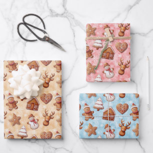 Kerst van koekjes inpakpapier vel