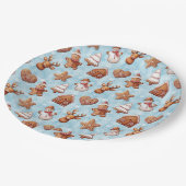 Kerst van koekjes papieren bordje (Gekanteld)