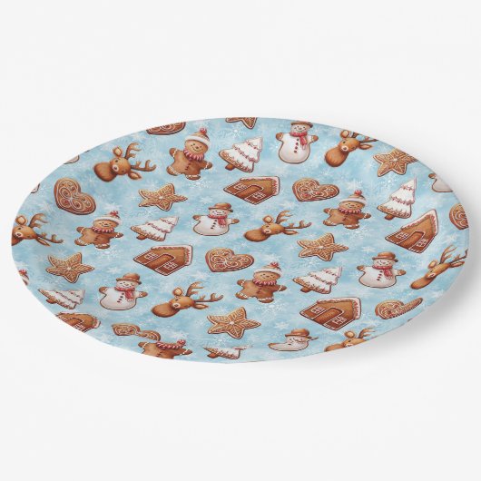 Kerst van koekjes papieren bordje (Gekanteld)