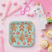 Kerst van koekjes papieren bordje (Feest)