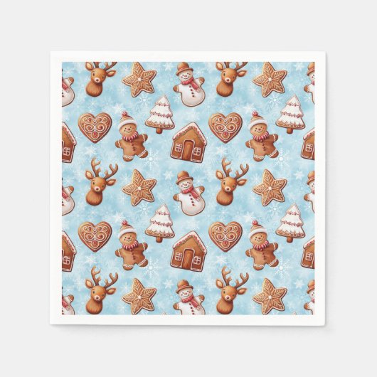 Kerst van koekjes servet (Voorkant)