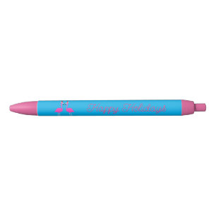 Kerst van Lesbian Flamingos Flamingo Belles Blauwe Inkt Pen