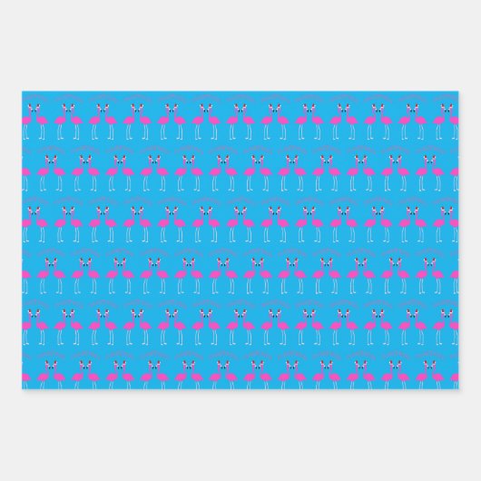 Kerst van Lesbian Flamingos Flamingo Belles Inpakpapier Vel (Voorkant 3)