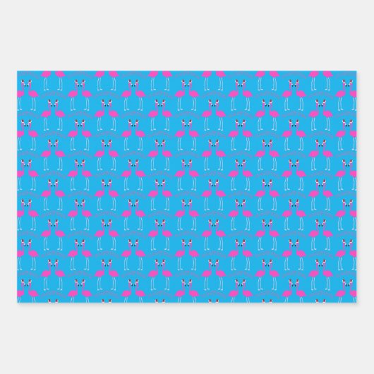 Kerst van Lesbian Flamingos Flamingo Belles Inpakpapier Vel (Voorkant)