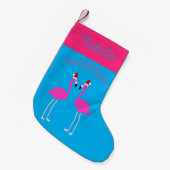 Kerst van Lesbian Flamingos Flamingo Belles Kleine Kerstsok (Voorkant (Hangend))