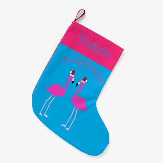 Kerst van Lesbian Flamingos Flamingo Belles Kleine Kerstsok (Voorkant (Hangend))