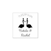 Kerst van Lesbian Flamingos Flamingo Belles Rubberstempel (Afrduk)