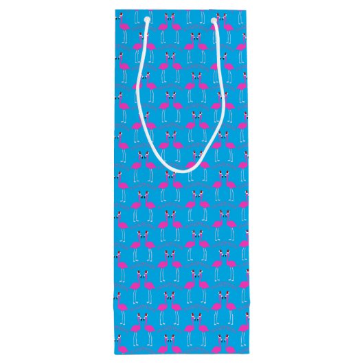 Kerst van Lesbian Flamingos Flamingo Belles Wijn Cadeautas (Achterkant)