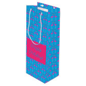 Kerst van Lesbian Flamingos Flamingo Belles Wijn Cadeautas (Voorkant Gekanteld)