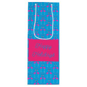 Kerst van Lesbian Flamingos Flamingo Belles Wijn Cadeautas (Voorkant)