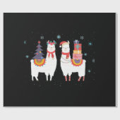 Kerst van Llama - Kerstmis in Alpaca Cadeaupapier (Vlak)