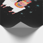 Kerst van Llama - Kerstmis in Alpaca Cadeaupapier (Hoek)