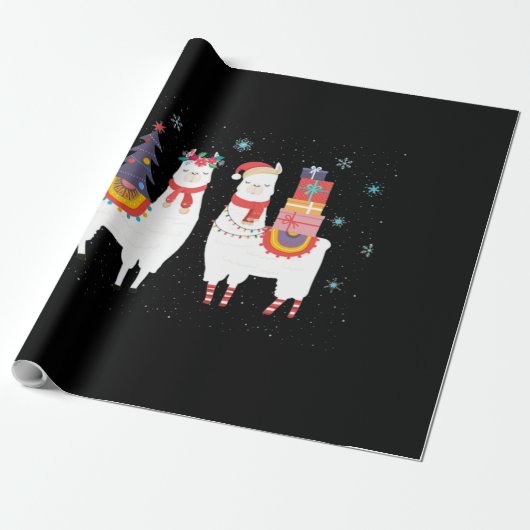 Kerst van Llama - Kerstmis in Alpaca Cadeaupapier (Uitgerold)