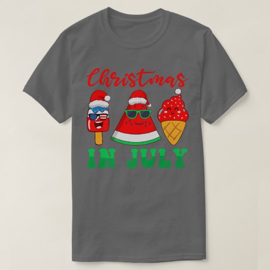 Kerst van Melon en Ice Cream in juli Premium T-shirt (Design voorkant)
