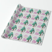 Kerst van Merry and Bright Border Collie Cadeaupapier (Uitgerold)