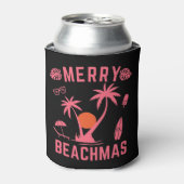Kerst van Merry Beachmas in juli Blikjeskoeler (Blikje Voorkant)