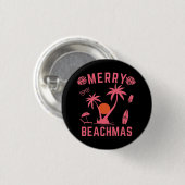 Kerst van Merry Beachmas in juli Ronde Button 3,2 Cm (Voorkant /achterkant)