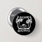 Kerst van Merry Beachmas in juli Ronde Button 5,7 Cm (Voorkant /achterkant)