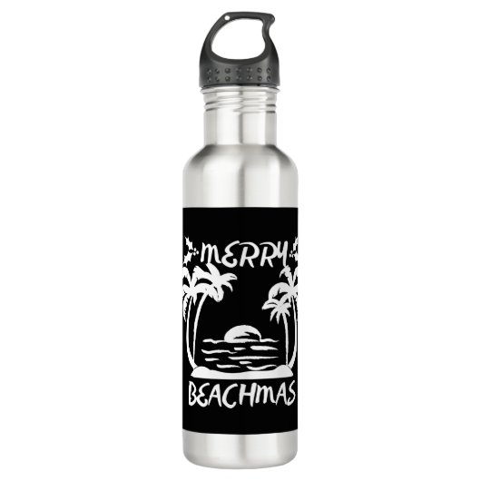 Kerst van Merry Beachmas in juli Waterfles (Voorkant)