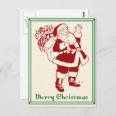 Kerst van Merry Briefkaart (Voorkant / Achterkant)