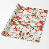 Kerst van Merry Cadeaupapier (Uitgerold)